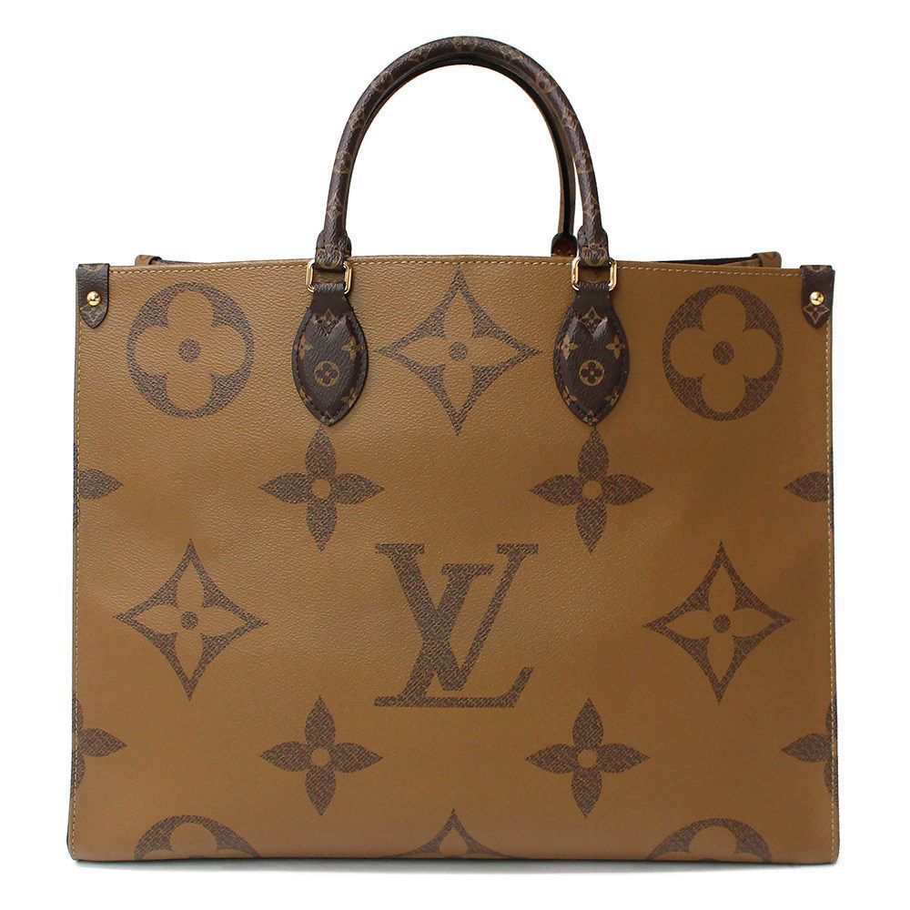 Tote Bag On The Go Giant Monogram Reverse Brown GM 2way - Picture 2 of 7